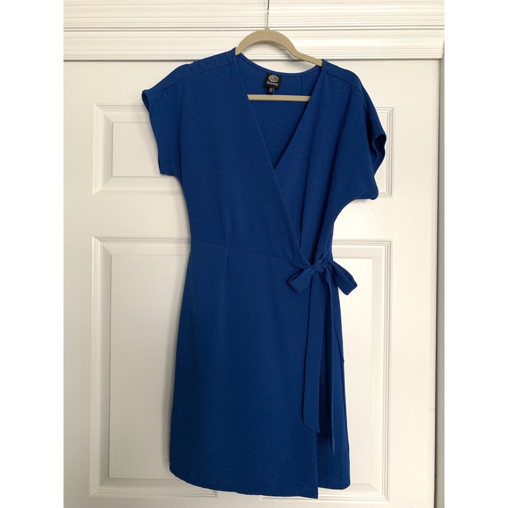 Bobeau blue wrap dress